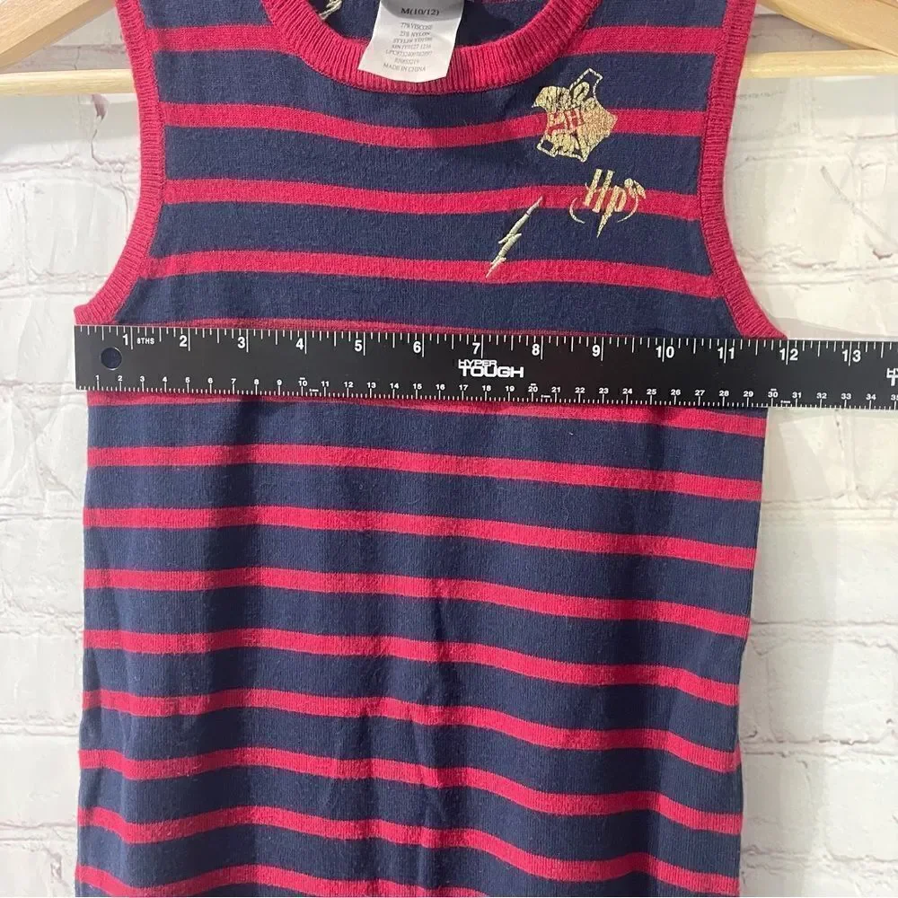 Harry Potter Red and Blue Striped Sweater Dress Girl's Size 10/12 Medium